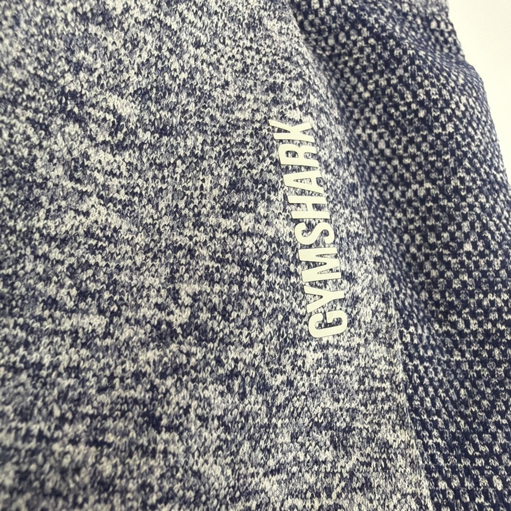 GYMSHARK‎ Women's High Waisted Flex Shorts Navy  and Gray Size Small Gym Workout - Picture 3 of 9